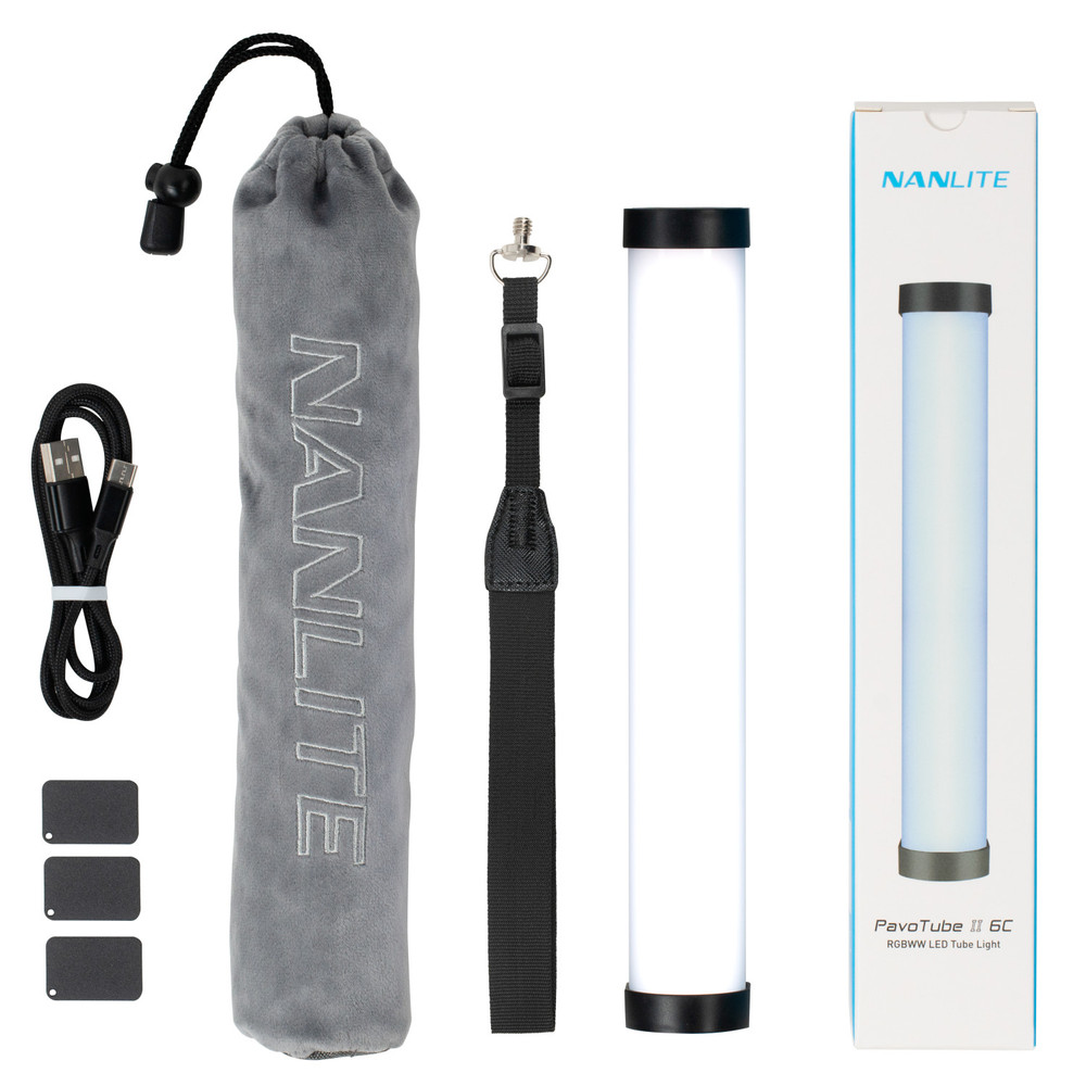 Nanlite PavoTube II 6C 10in 6w RGBWW LED Tube with Internal Battery - 1